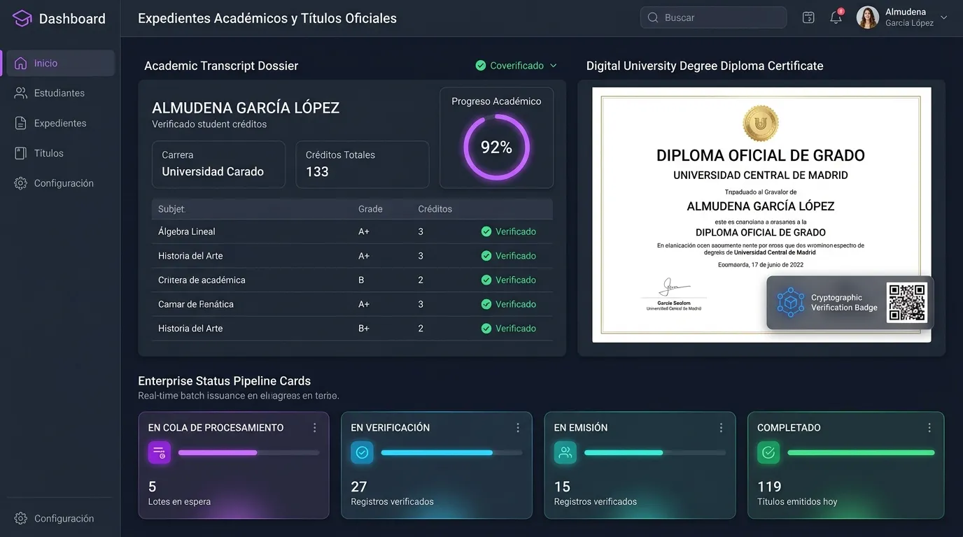 Captura de Expedientes académicos y títulos